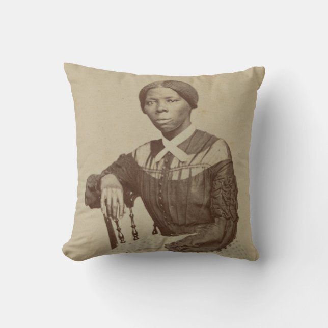 Portrait of Harriet Tubman | 1868-69 Throw Pillow (Front)