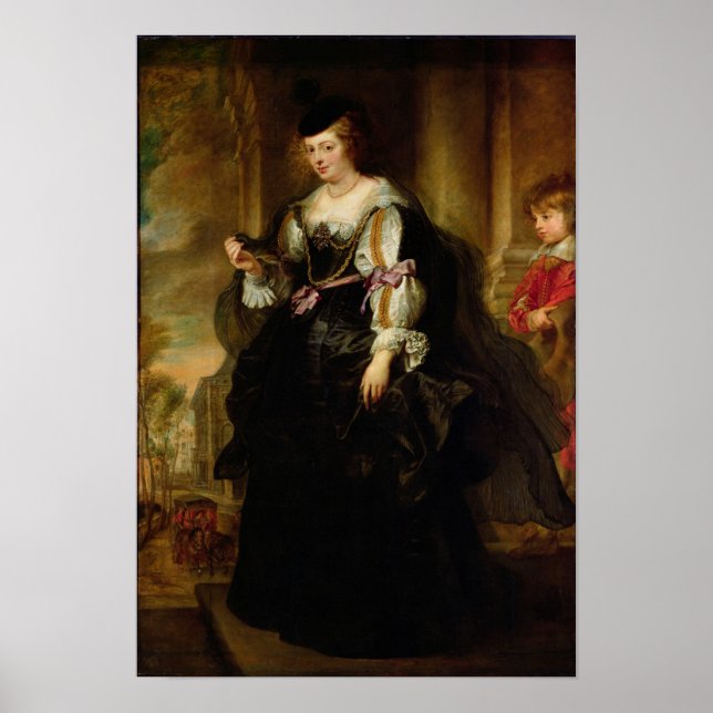 Portrait of Helene Fourment with a Coach, c.1639 Poster (Front)