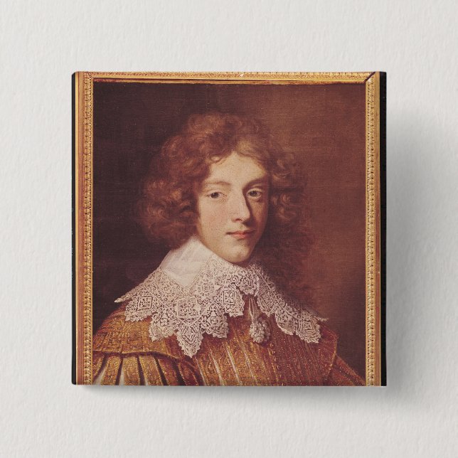 Portrait of Henri Coeffier de Ruze d'Effiat Button (Front)