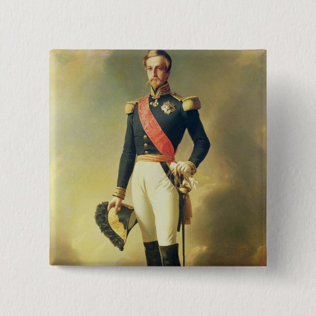 Portrait of Henri-Eugene-Philippe-Louis Pinback Button (Front)