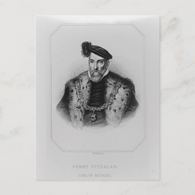 Portrait of Henry Fitzalan, 12th Earl of Postcard (Front)