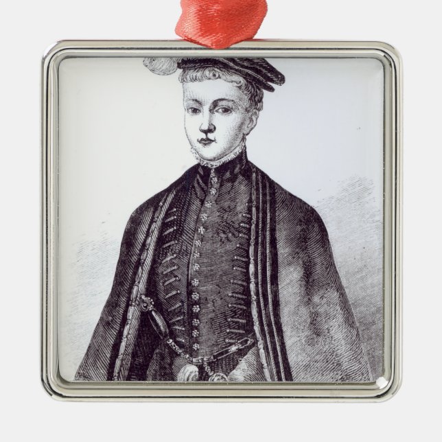 Portrait of Henry Stewart, Lord Darnley Metal Ornament (Front)