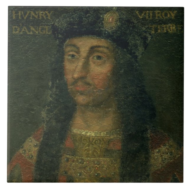 Portrait of Henry VII (1457-1509) (oil on panel) Ceramic Tile (Front)