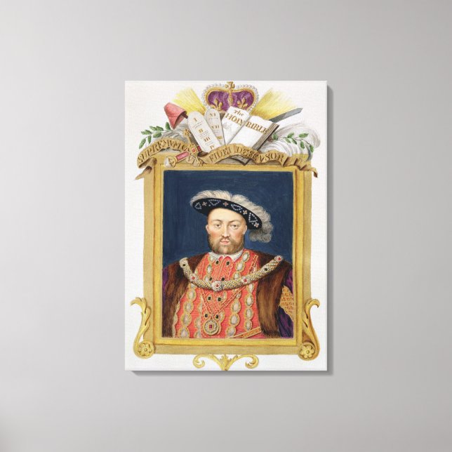 Portrait of Henry VIII (1491-1547) as Defender of Canvas Print (Front)