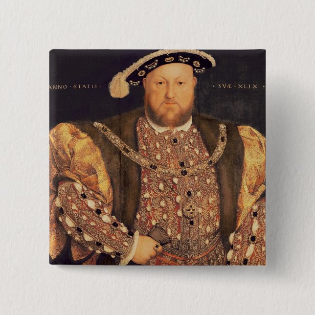 Portrait of Henry VIII  aged 49, 1540 Button (Front)