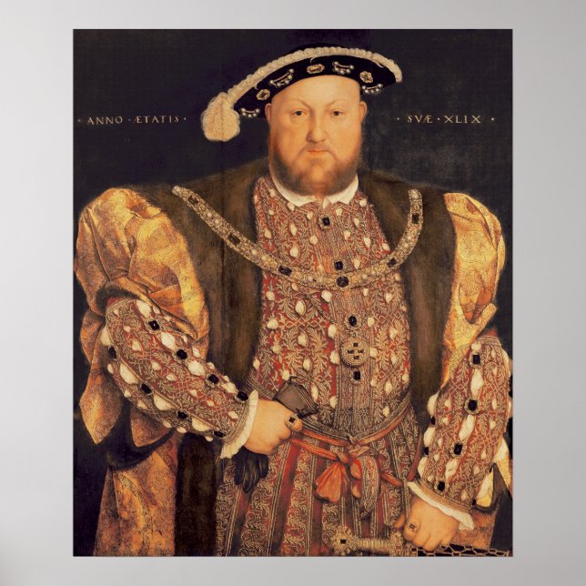 Portrait of Henry VIII  aged 49, 1540 Poster (Front)