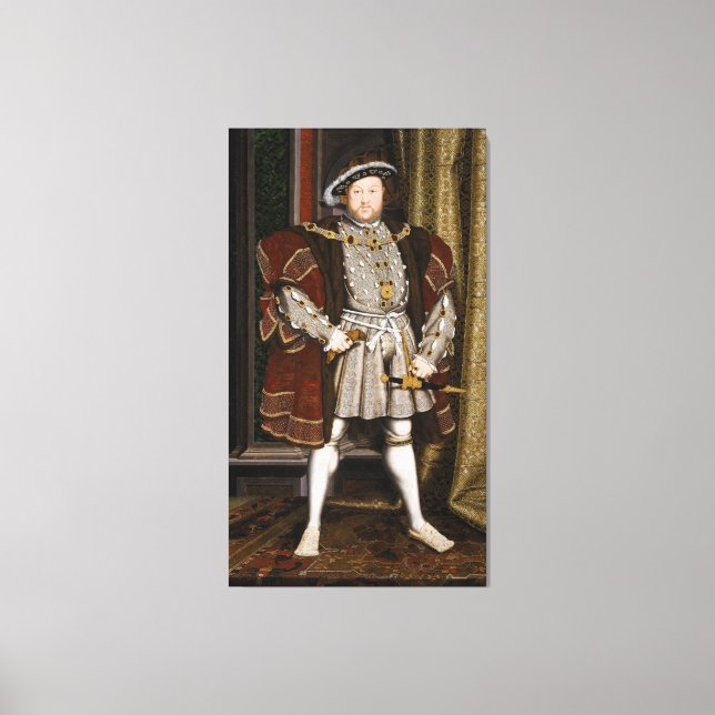 Portrait of Henry VIII by Hans Holbein the Younger Canvas Print (Front)