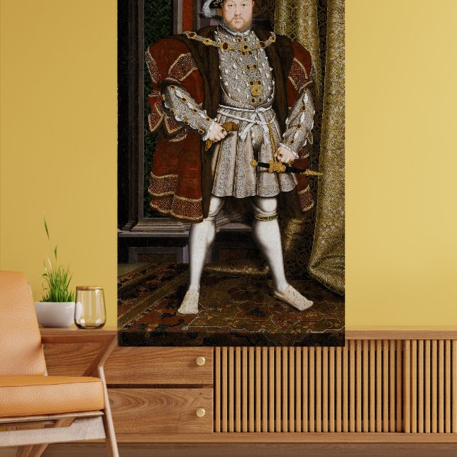 タペストリー Portrait of Henry VIII by Hans Holbein the Younger Poster | Zazzle