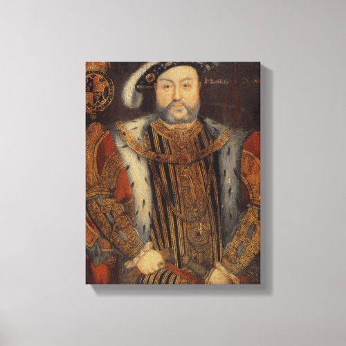 Portrait of Henry VIII Canvas Print