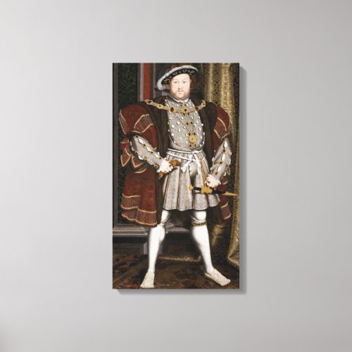 Portrait of Henry VIII Hans Holbein the Younger Canvas Print