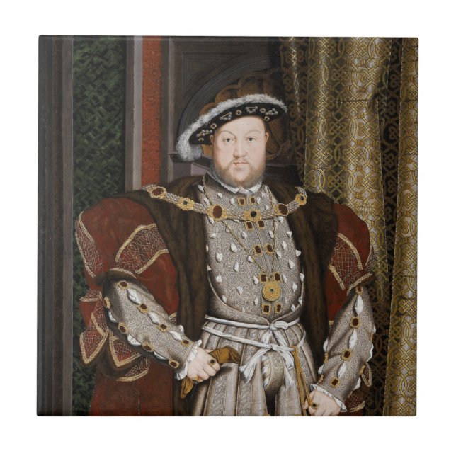 Portrait of Henry VIII (Hans Holbein the Younger) Ceramic Tile (Front)