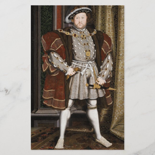 Portrait of Henry VIII (Hans Holbein the Younger) Stationery (Front)
