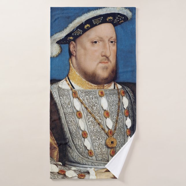 Portrait of Henry VIII of England, Holbein Bath Towel (Bath Towel)