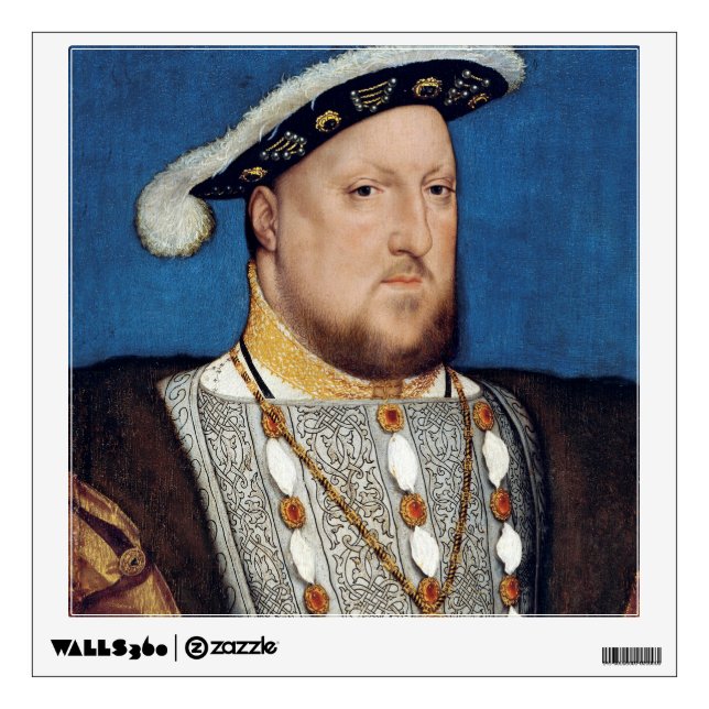 Portrait of Henry VIII of England, Holbein Wall Decal (Front)