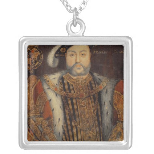 Portrait of Henry VIII Silver Plated Necklace