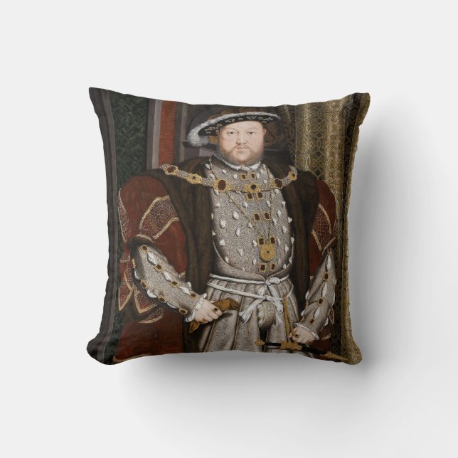 Portrait of Henry VIII Throw Pillow (Front)
