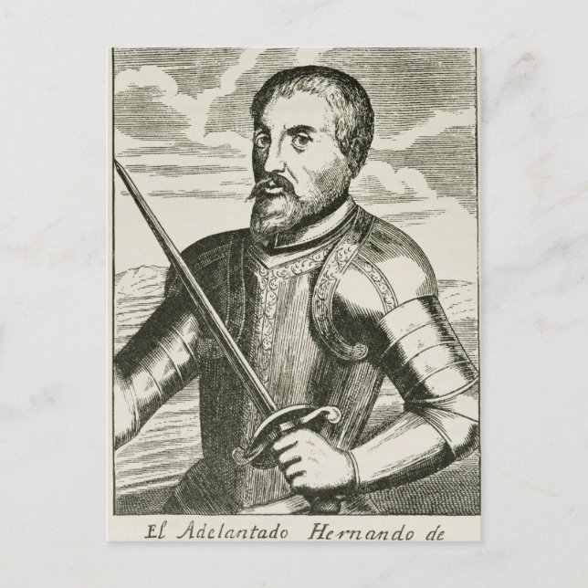 Portrait of Hernando de Soto Postcard (Front)
