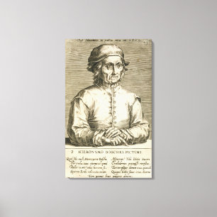 Portrait of Hieronymus Bosch (c.1450-1516) plate 3 Canvas Print