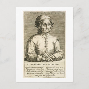 Portrait of Hieronymus Bosch (c.1450-1516) plate 3 Postcard