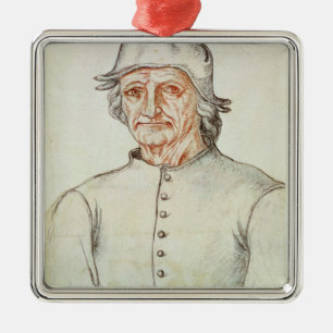 Portrait of Hieronymus Bosch Metal Ornament