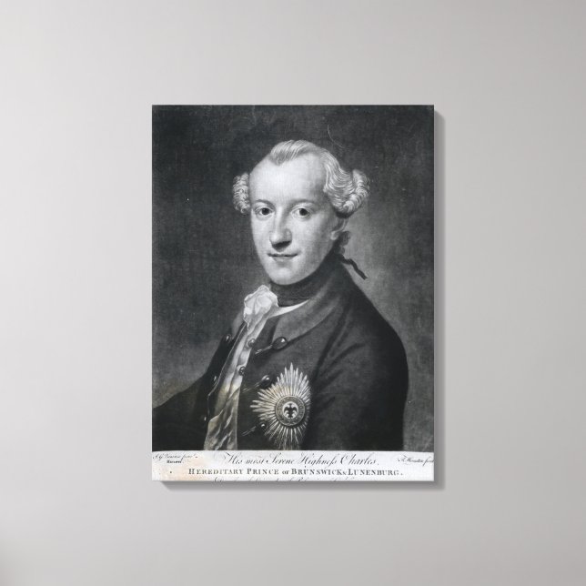 Portrait of His Most Serene Highness Charles Canvas Print (Front)