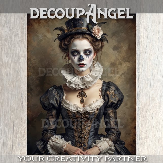 Portrait of Historical Theater Actress #1Decoupage Tissue Paper (Creator Uploaded)