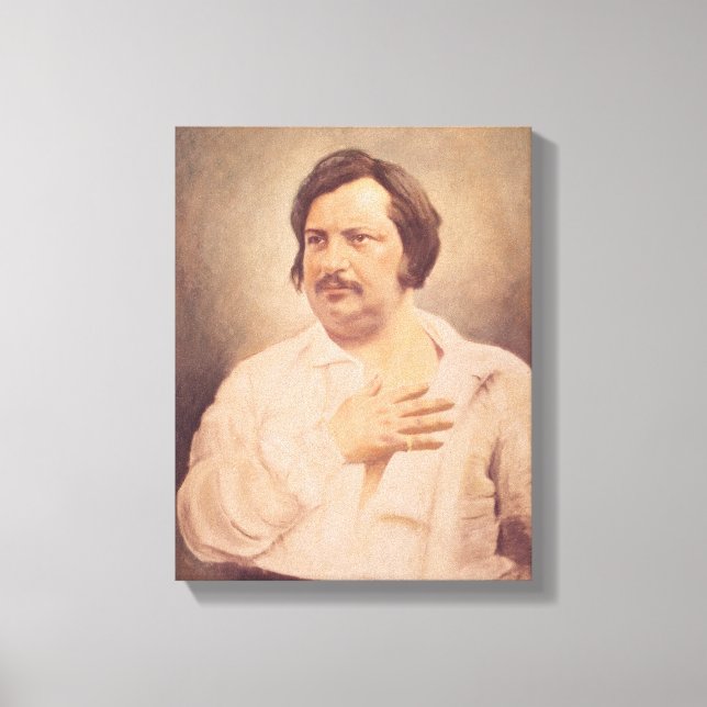 Portrait of Honore de Balzac Canvas Print (Front)