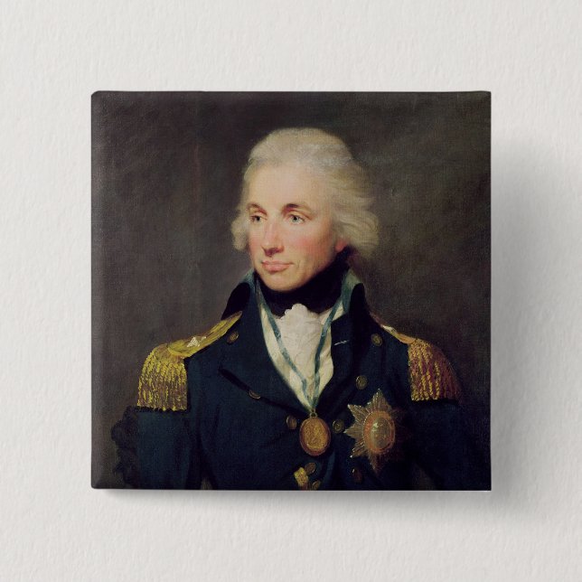 Portrait of Horatio Nelson , Viscount Nelson Pinback Button (Front)