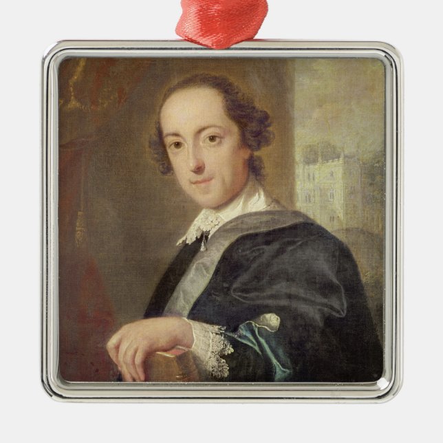 Portrait of Horatio Walpole Metal Ornament (Front)