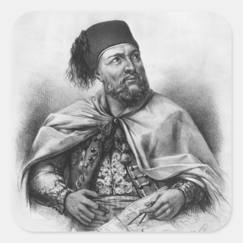 Portrait of Ibrahim Pasha 1840 Square Sticker