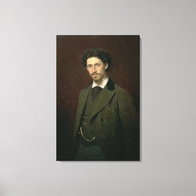 Portrait of Ilya Efimovich Repin, 1876 Canvas Print (Front)