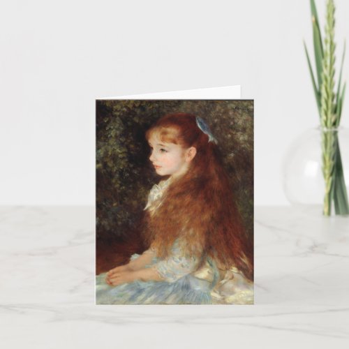 Portrait of Irene _ Renoir Impressionist Painting Card