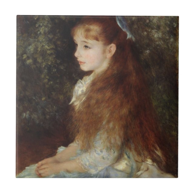 Portrait of Irene - Renoir Impressionist Painting Ceramic Tile (Front)