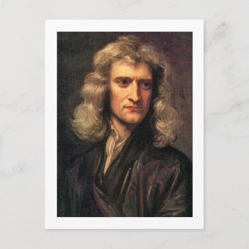 Portrait of Isaac Newton 1642_1727 Postcard