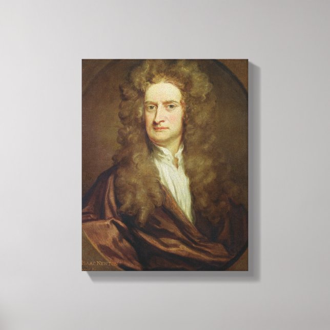 Portrait of Isaac Newton  1702 Canvas Print (Front)