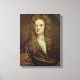 Portrait of Isaac Newton 1702 Canvas Print