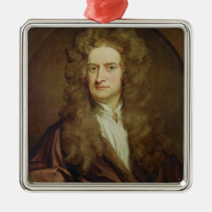 Portrait of Isaac Newton  1702 Metal Ornament