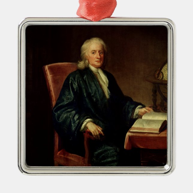 Portrait of Isaac Newton , c.1726 Metal Ornament (Front)