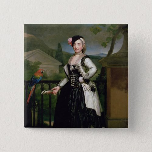 Portrait of Isabel Parrena Arce Pinback Button
