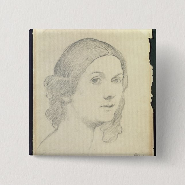 Portrait of Isadora Duncan , 1908 Pinback Button (Front)