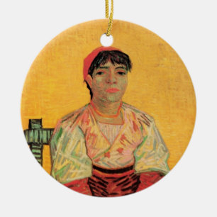 Portrait of Italian Woman by Vincent van Gogh Ceramic Ornament