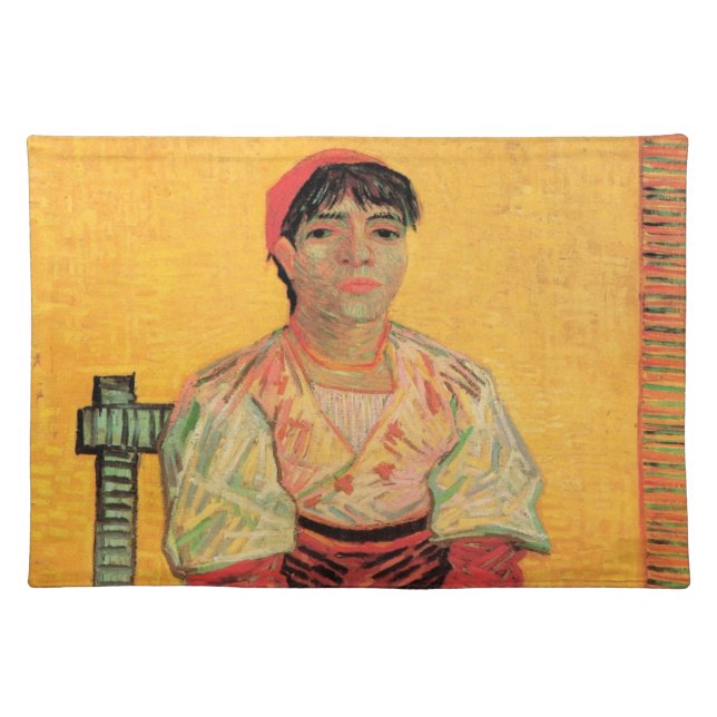 Portrait of Italian Woman by Vincent van Gogh Cloth Placemat (Front)