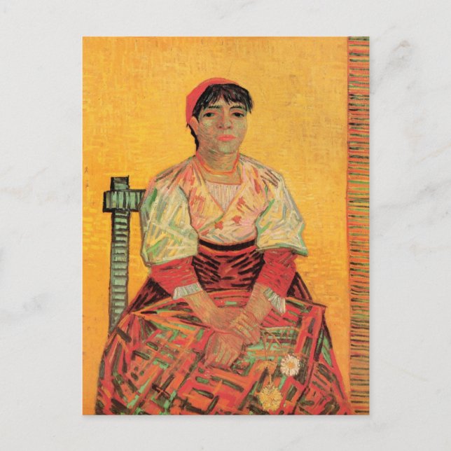 Portrait of Italian Woman by Vincent van Gogh Postcard (Front)