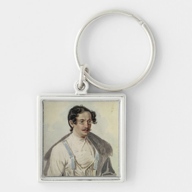 Portrait of Ivan Annenkov  in Peter Prison, 1836 Keychain (Front)