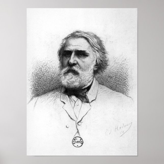Portrait of Ivan Turgenev Poster (Front)