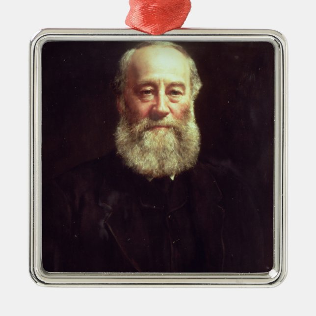 Portrait of James Prescott Joule Metal Ornament (Front)