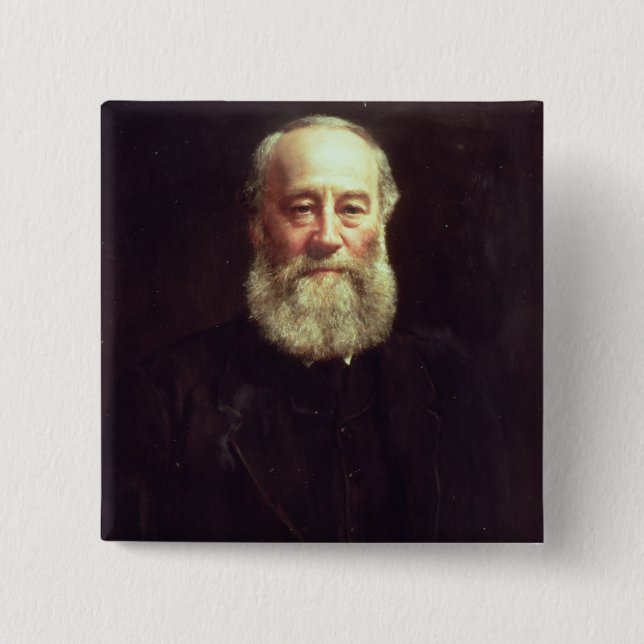 Portrait of James Prescott Joule Pinback Button (Front)