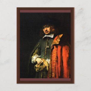 Portrait Of Jan Six By Rembrandt Harmensz. Van Postcard