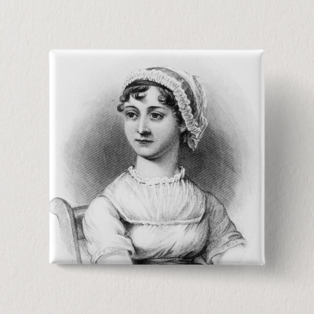 Portrait of Jane Austen Pinback Button (Front)
