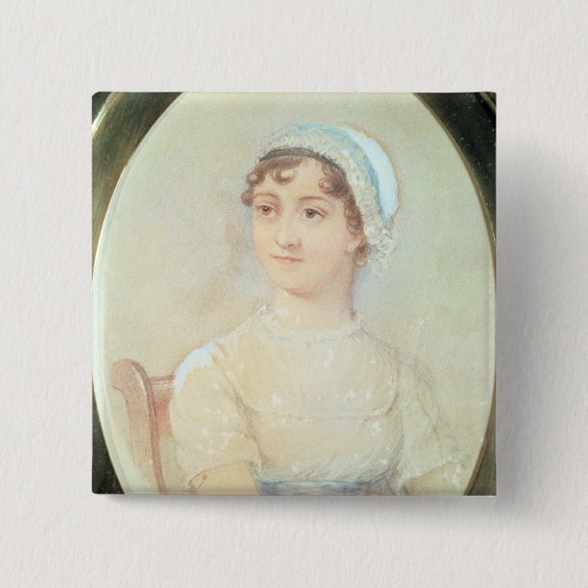 Portrait of Jane Austen Pinback Button (Front)